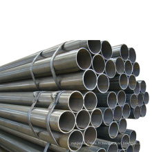 Erw Round Black Pipes Construction Tubes en acier noir pour échafaudage